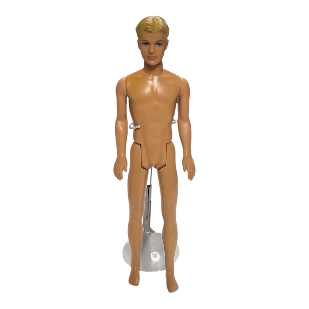 Ken Barbie Doll Blonde Molded Hair Blue Eyes 2007